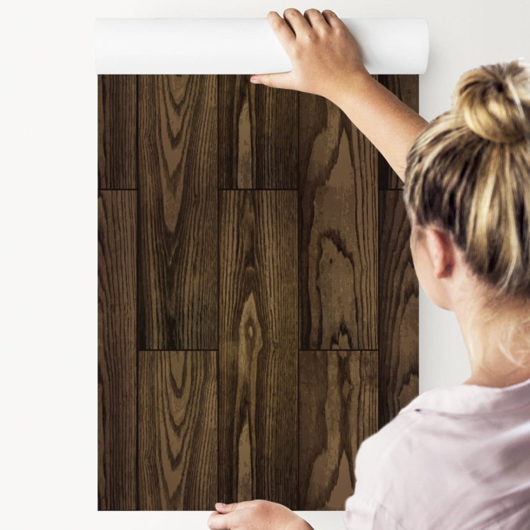 Tapeta Ciemne Pionowe Deski Drewniane