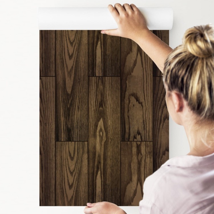 Tapeta Ciemne Pionowe Deski Drewniane