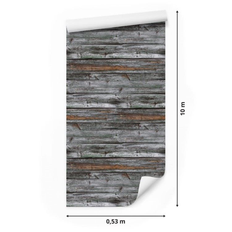 Tapeta Deski Drewniane Odcienie Szarości