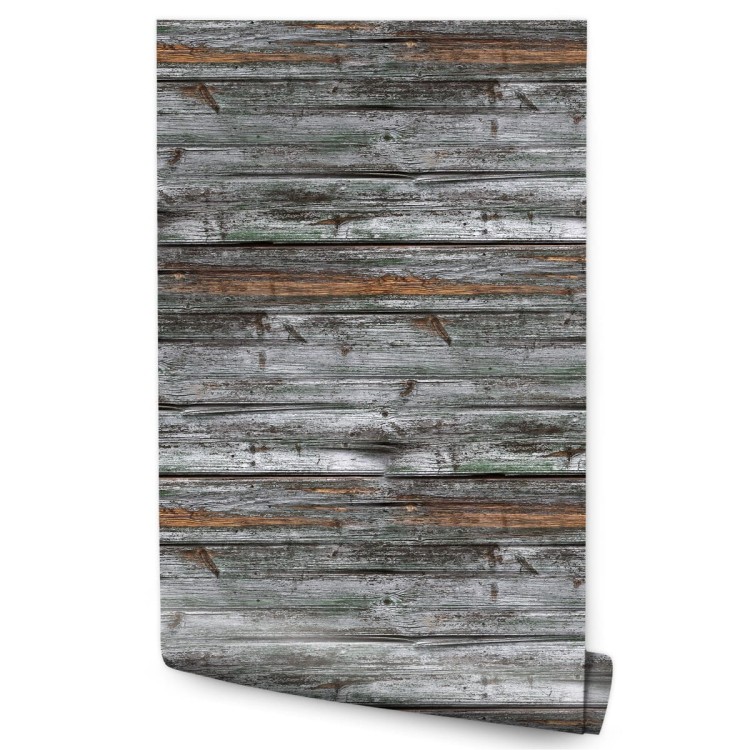 Tapeta Deski Drewniane Odcienie Szarości