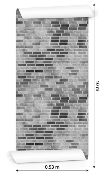 Tapeta Nowoczesna Szara Cegła Efekt 3D Cegiełki