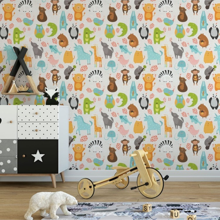 Tapeta Kolorowe Zwierzątka Jak Z Kreskówki