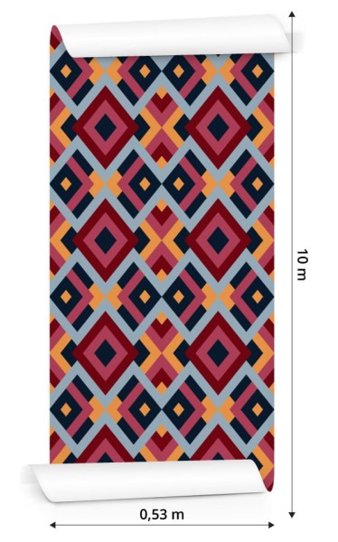 Tapeta Geometryczna - Kolorowe Romby