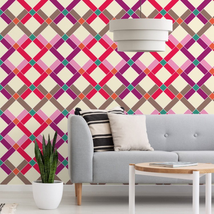 Tapeta Geometryczna - Kolorowe Romby