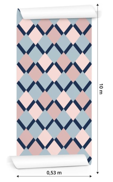 Tapeta Geometryczna - Kolorowe Romby