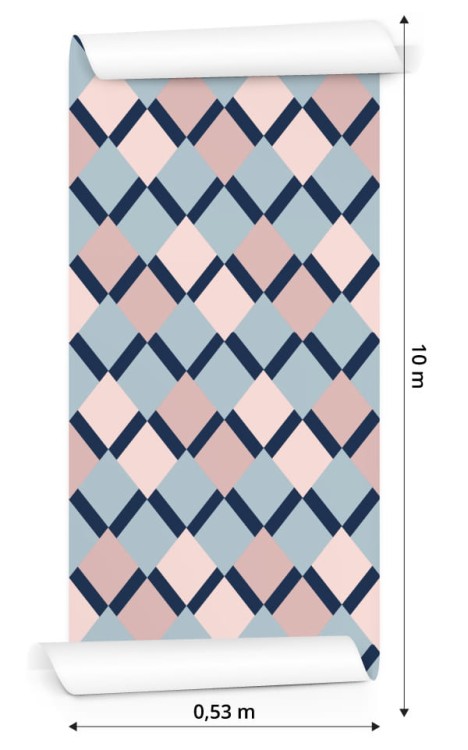 Tapeta Geometryczna - Kolorowe Romby