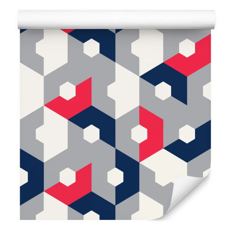 Tapeta Geometryczna - Abstrakcyjne Sześciokąty