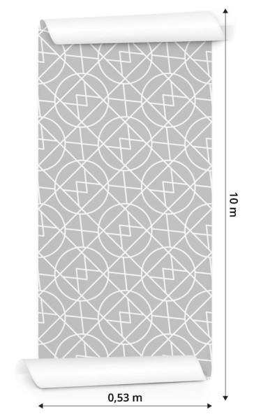 Tapeta Geometryczna Abstrakcja W Odcieniach Szarości