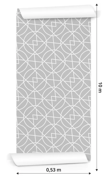 Tapeta Geometryczna Abstrakcja W Odcieniach Szarości