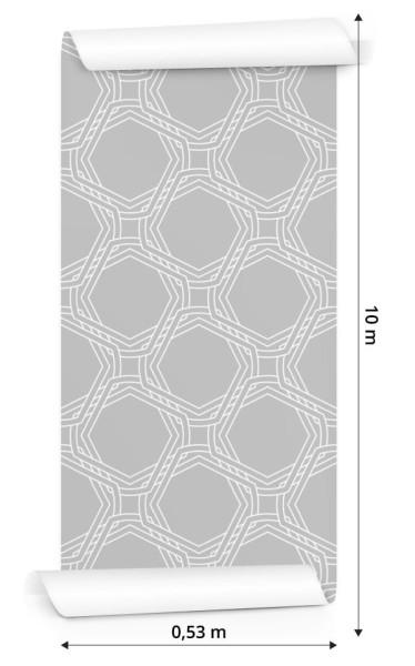 Tapeta Geometryczna Abstrakcja W Odcieniach Szarości