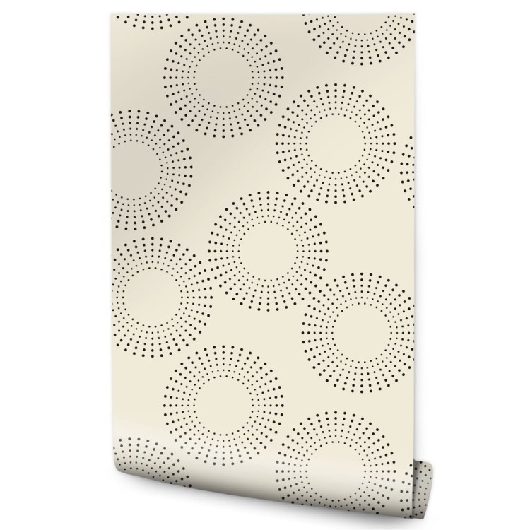 Tapeta Geometryczna - Kropkowane Okręgi