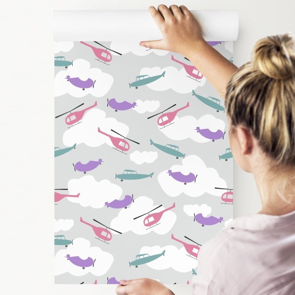 Tapeta Kolorowe Samoloty I Helikoptery