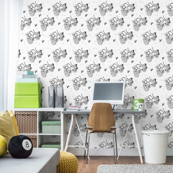 Tapeta Czarno-Białe Rysowane