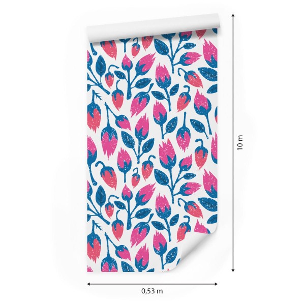 Tapeta Kwiaty W Stylu Retro