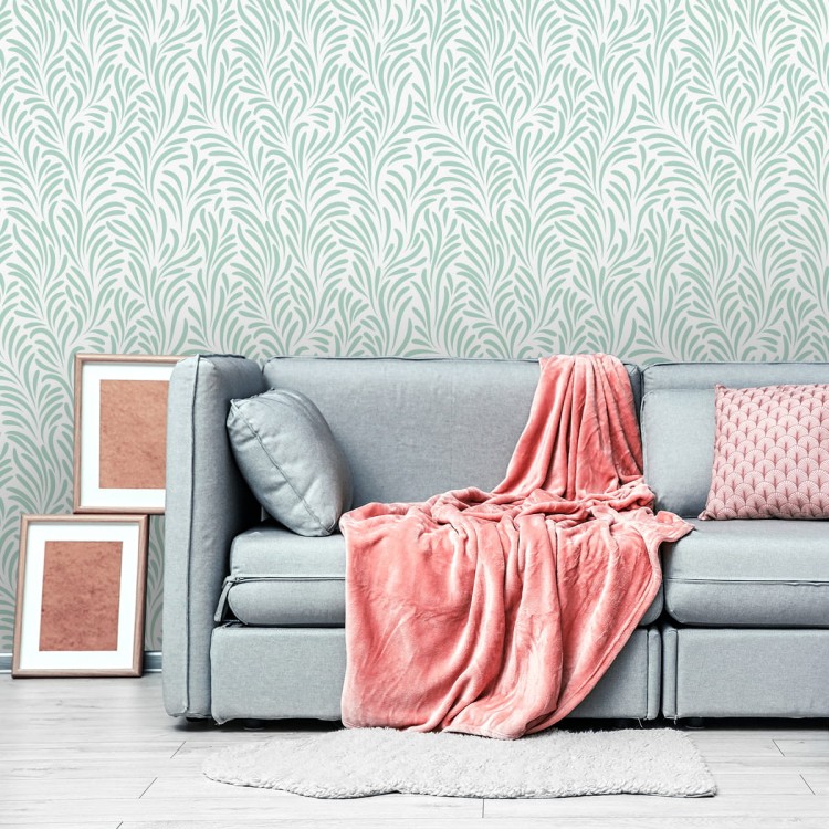 Tapeta Delikatne Liście W Stylu Retro