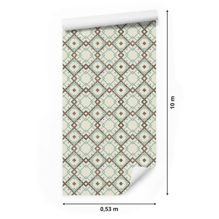 Tapeta Geometryczny Wzór W Stylu Retro
