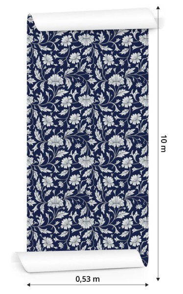 Tapeta Wyrazisty Kwiatowy Wzór W Stylu Retro