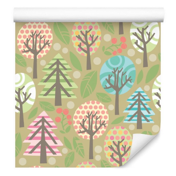 Tapeta Zieleń, Kolorowe Rośliny Pokój Dziecięcy