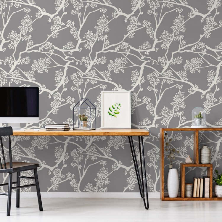 Tapeta Gałęzie, Liście, Drzewa Do Biura, Salonu