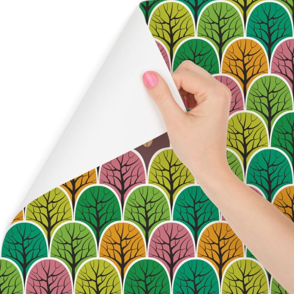 Tapeta Kolorowy Las, Drzewa Do Pokoju Dziecka