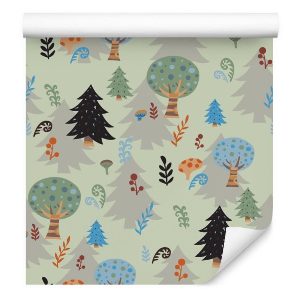 Tapeta Zieleń, Rośliny, Drzewa Pokój Dziecięcy