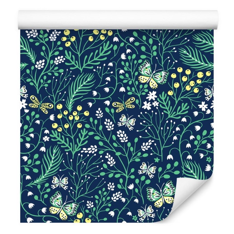 Tapeta Wiosenne Polne Rośliny Z Liśćmi