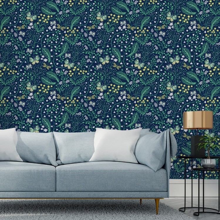 Tapeta Wiosenne Polne Rośliny Z Liśćmi