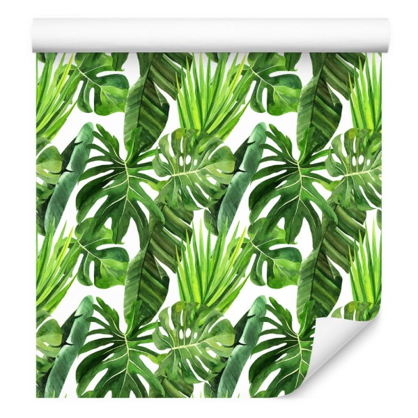 Tapeta Zielone Liście Palmy