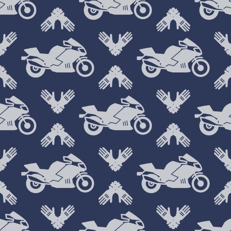 Tapeta Motocykle Z Nowoczesnymi Ornamentami