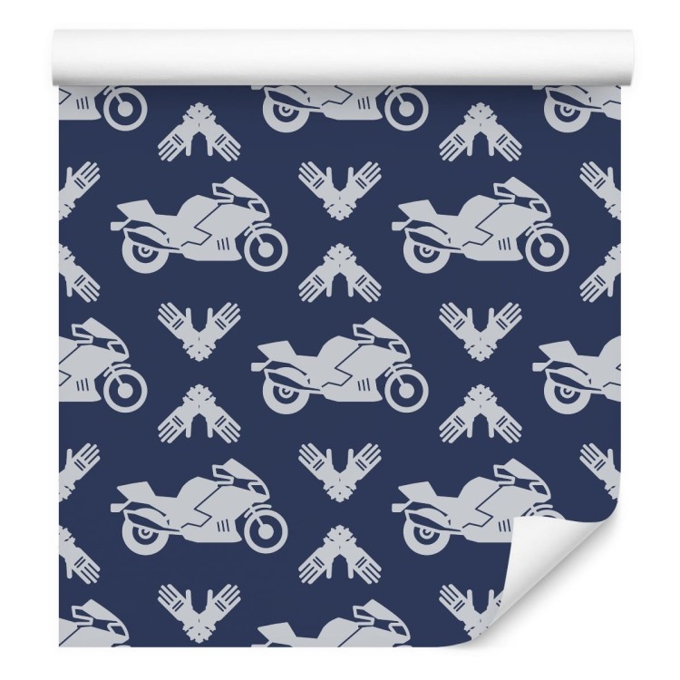 Tapeta Motocykle Z Nowoczesnymi Ornamentami