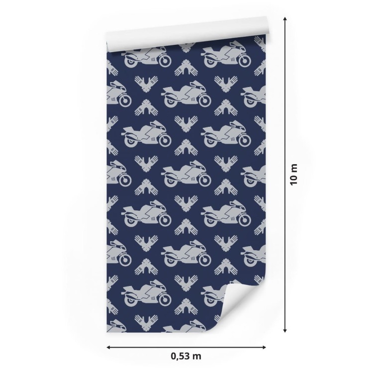 Tapeta Motocykle Z Nowoczesnymi Ornamentami