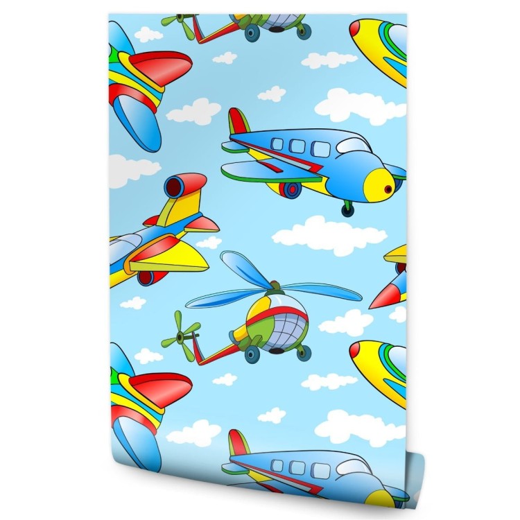 Tapeta Kolorowe Zabawkowe Samoloty