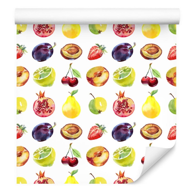 Tapeta Do Kuchni, Owoce, Jabłka, Wiśnie,
