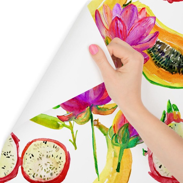 Tapeta Z Owocami Kwiaty Do Kuchni Jadalni