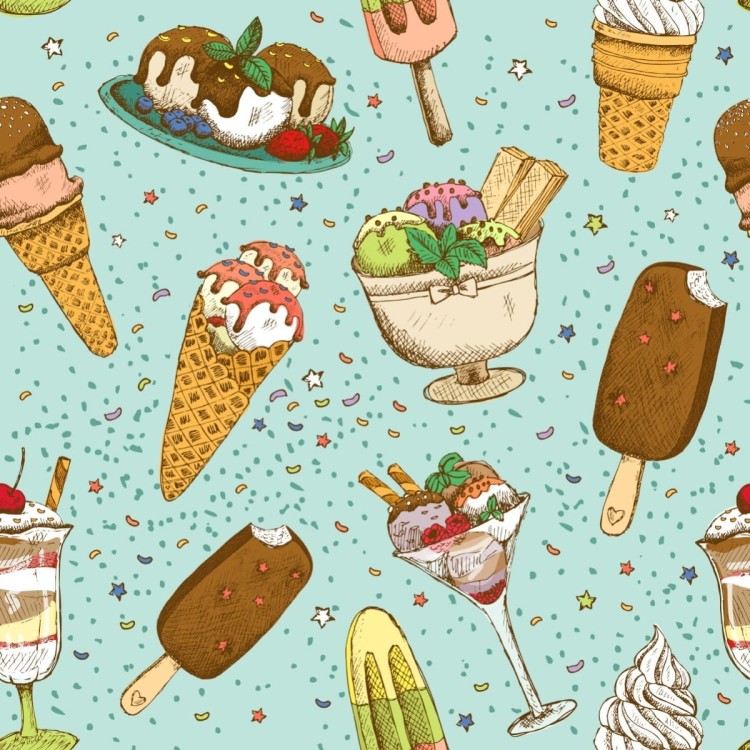 Tapeta Kolorowe Lody