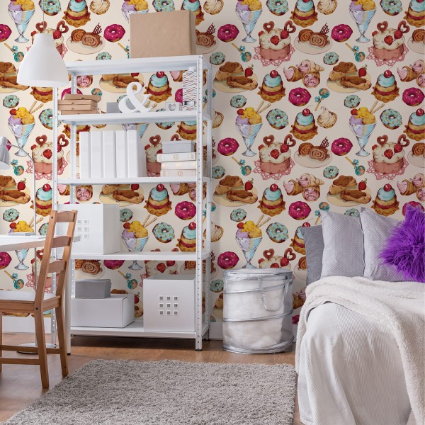 Tapeta Słodycze W Stylu Vintage