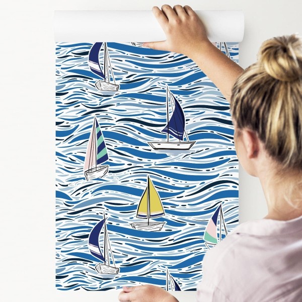 Tapeta Kolorowe Żaglówki Na Falach