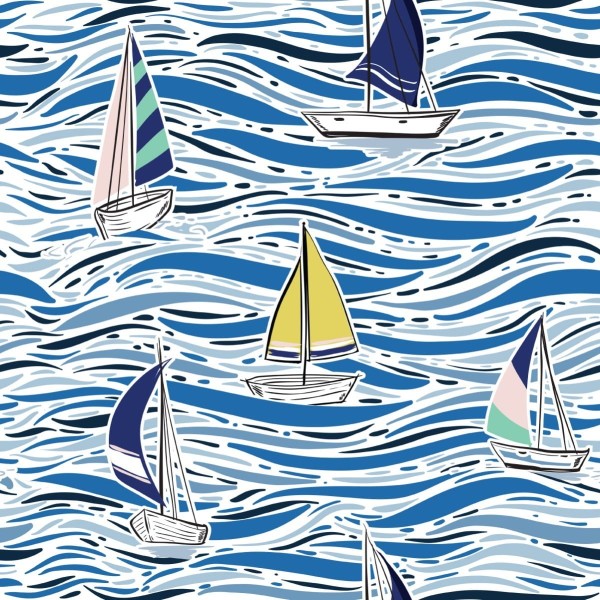 Tapeta Kolorowe Żaglówki Na Falach