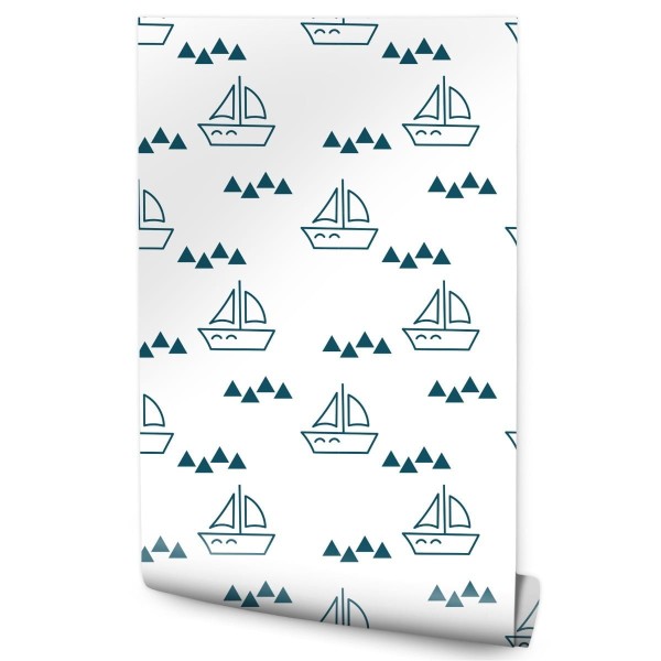 Tapeta Żaglówki Z Wzorkami