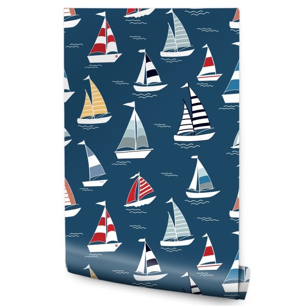 Tapeta Kolorowe Żaglówki Na Morzu