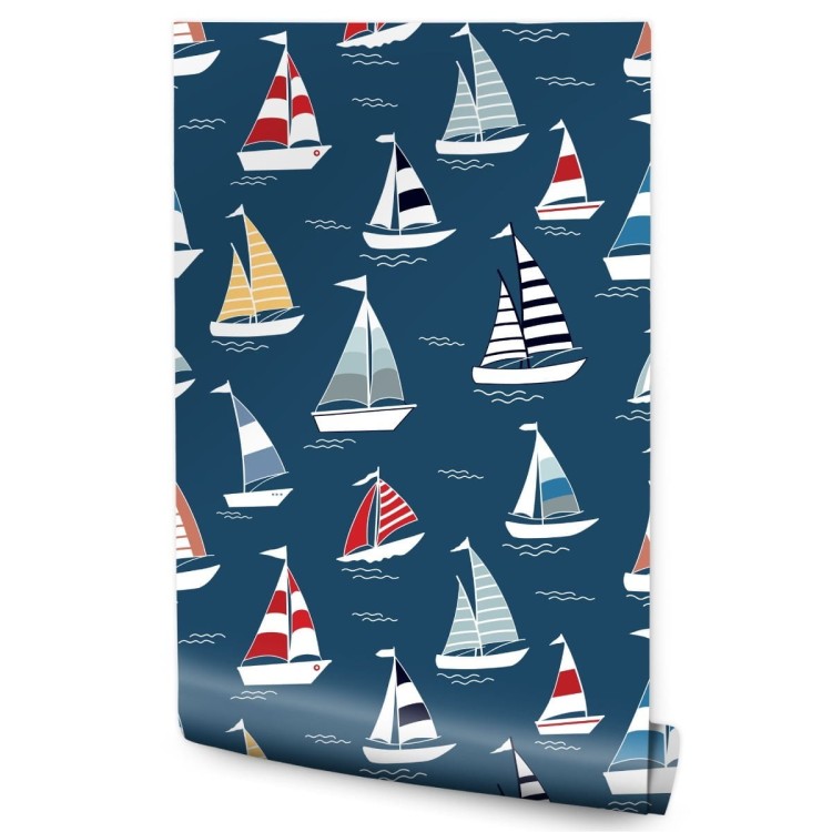 Tapeta Kolorowe Żaglówki Na Morzu