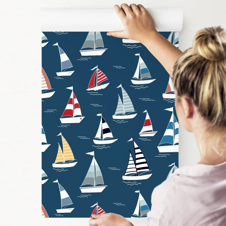 Tapeta Kolorowe Żaglówki Na Morzu