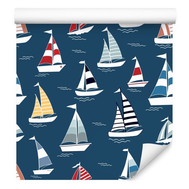 Tapeta Kolorowe Żaglówki Na Morzu