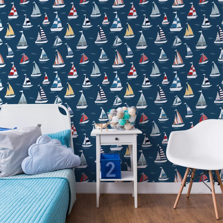 Tapeta Kolorowe Żaglówki Na Morzu