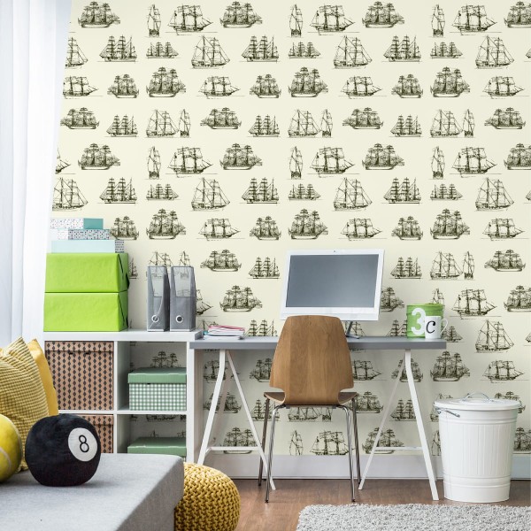 Tapeta Szkice Zabytkowych Statków