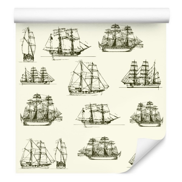 Tapeta Szkice Zabytkowych Statków