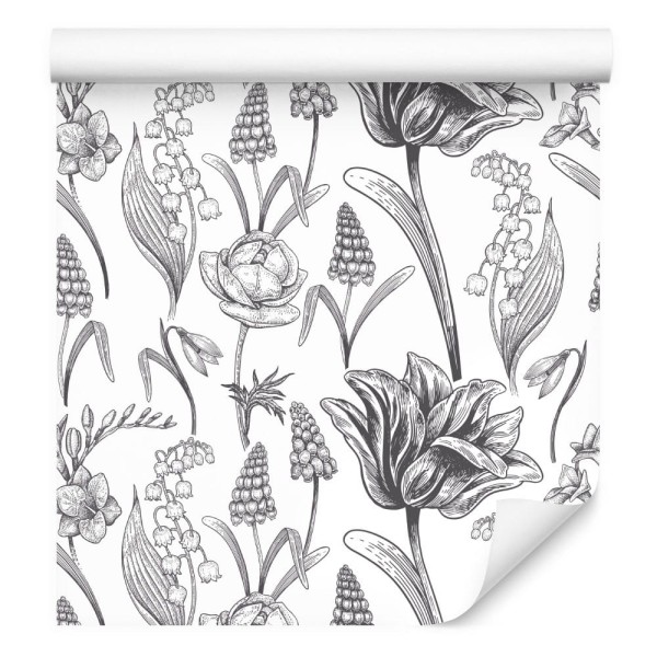 Tapeta Tulipany Z Kwiatami Polnymi