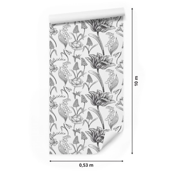 Tapeta Tulipany Z Kwiatami Polnymi