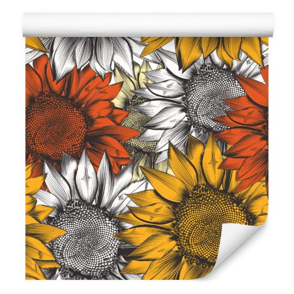 Tapeta Kolorowe Słoneczniki