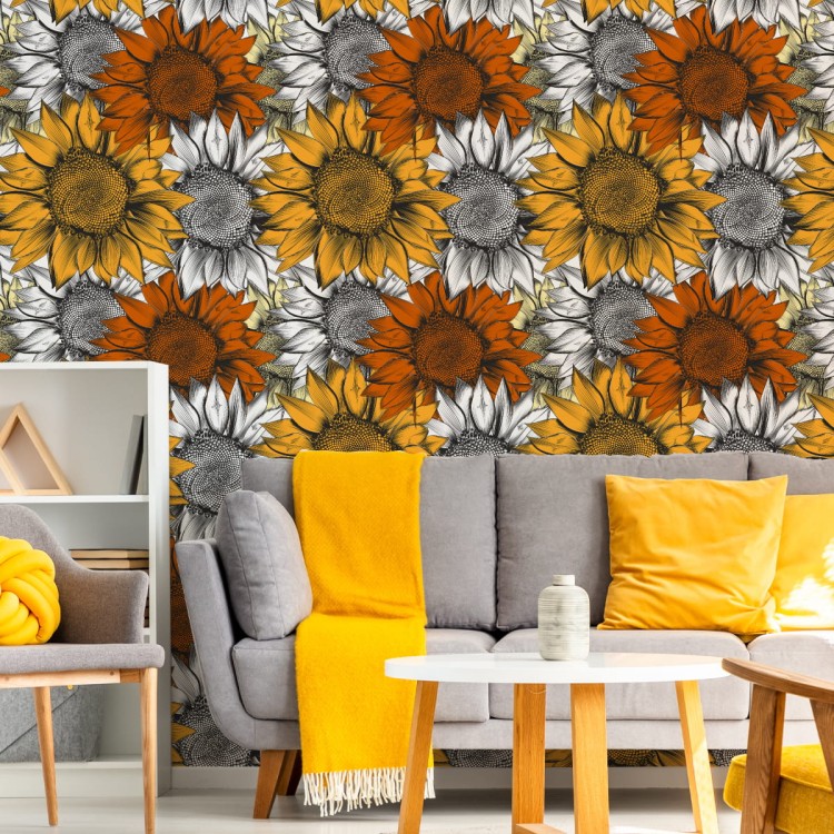 Tapeta Kolorowe Słoneczniki